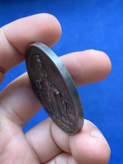 《竞宝斋》第430场 周日，周一，周二 3场连拍 （全场包邮） 德国1896年巴登射击节纪念银章 38.85克 44.9mm