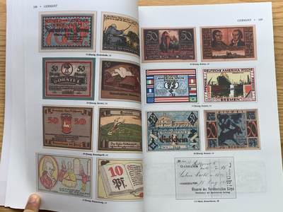 《竞宝斋》第430场 周日，周一，周二 3场连拍 （全场包邮） 紧急状态纸币目录 1914-1947彩色版 重达1公斤