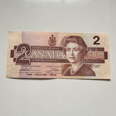 🌹外币初藏🌹🐯2025年第117场  每周二四六晚8️⃣点 接代拍 - 加拿大1986年¥2 b