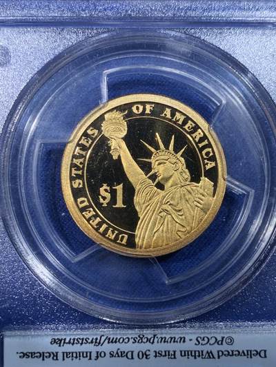 《竞宝斋》第430场 周日，周一，周二 3场连拍 （全场包邮） PCGS PR69DCAM 美国 2010-S 米勒德-菲尔莫尔 总统币1美元 支撑小磕