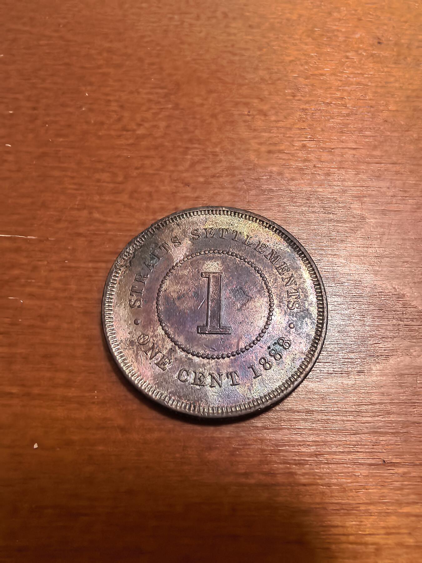 长老汇蛇年精选第六十五场拍卖 1888海峡殖民地维多利亚1分铜币，克书60分120美金