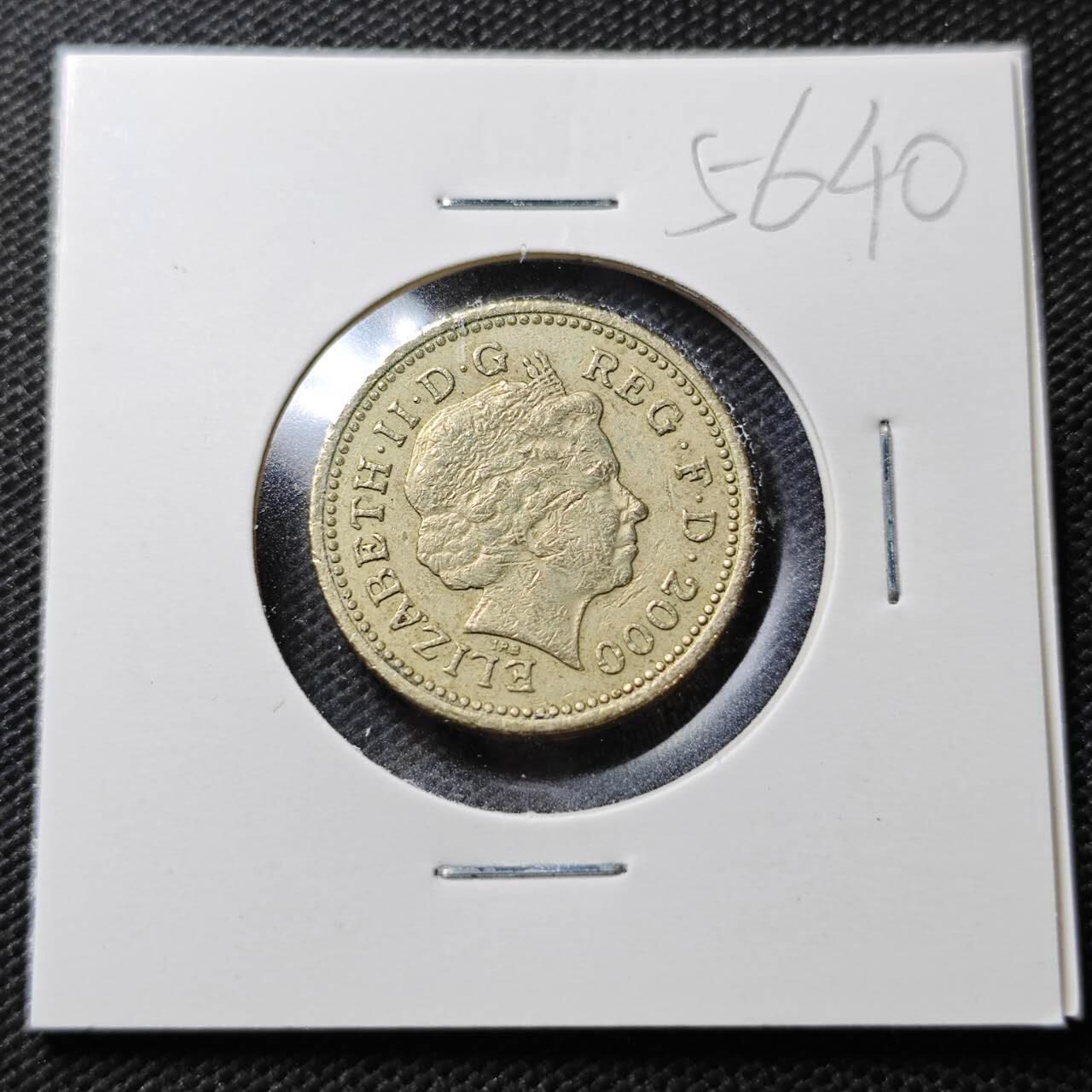 KK钱币收藏小铺  第356场  2月预留时间 周末发货  英国1镑 龙