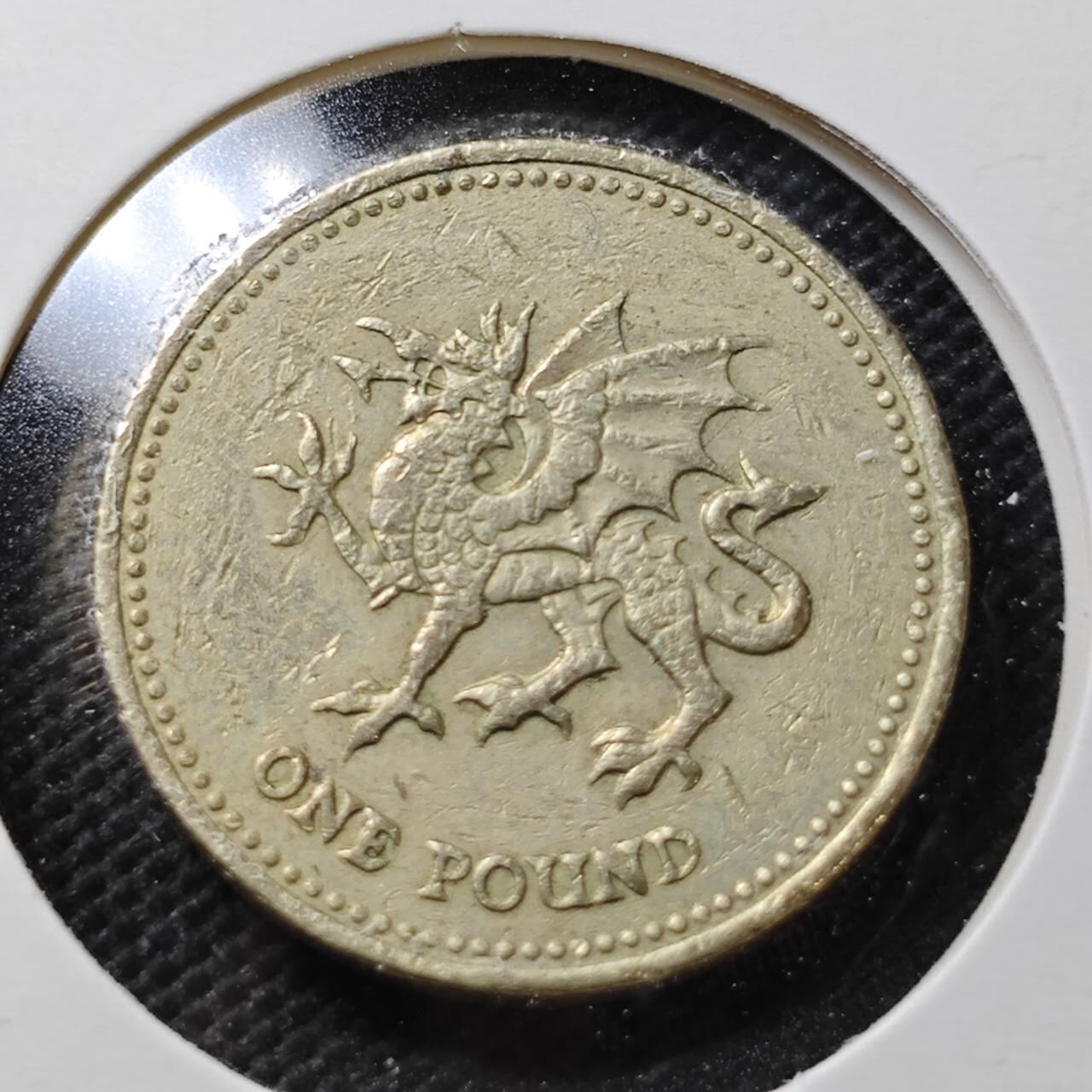 KK钱币收藏小铺  第356场  2月预留时间 周末发货  英国1镑 龙