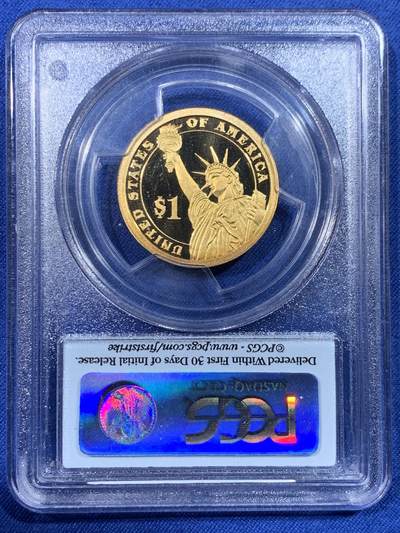 《竞宝斋》第430场 周日，周一，周二 3场连拍 （全场包邮） PCGS PR69DCAM 美国 2010-S 米勒德-菲尔莫尔 总统币1美元 支撑小磕