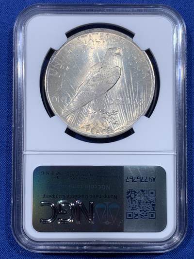 《竞宝斋》第430场 周日，周一，周二 3场连拍 （全场包邮） NGC MS65 美国1923年和平1美元银币 上65分不容易