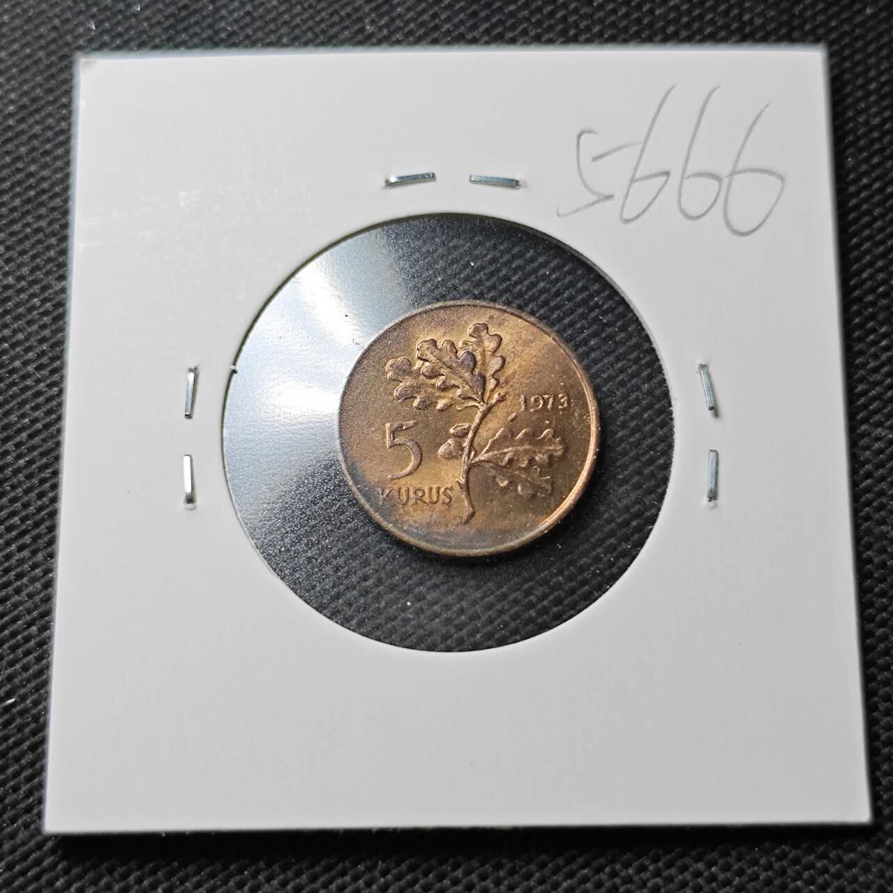 KK钱币收藏小铺  第356场  2月预留时间 周末发货  土耳其铜币 好品5库鲁