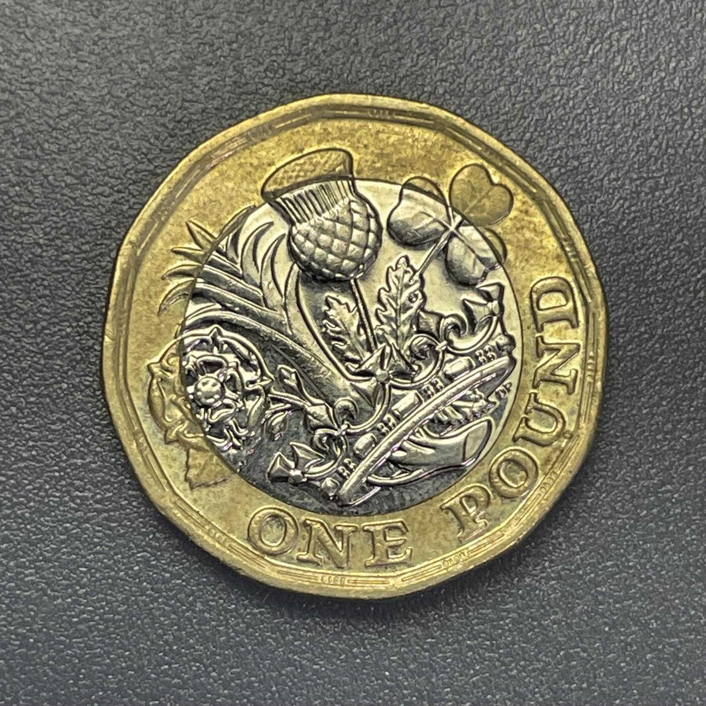 回流1019 英国🇬🇧2016年1英镑双色币