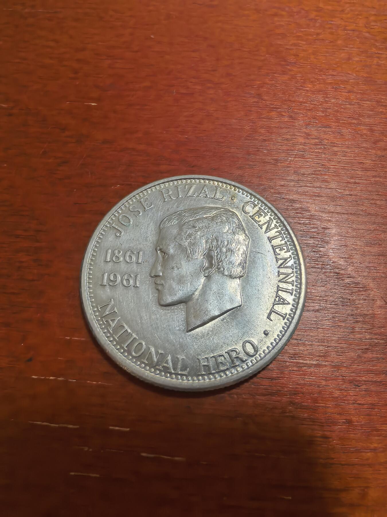 长老汇蛇年精选第六十五场拍卖 1961菲律宾国家英雄系列黎萨尔半比索银币，12.5克900银，唯一一枚半比索面值银币