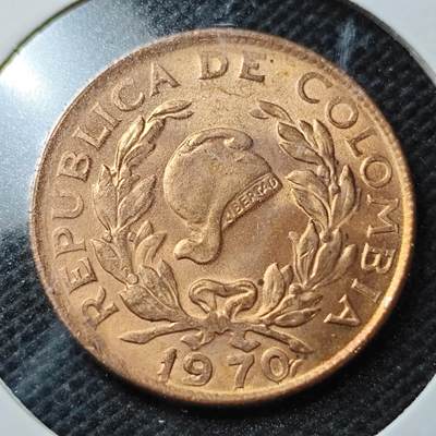 KK钱币收藏小铺  第356场  2月预留时间 周末发货 -  1970哥伦比亚5分铜币