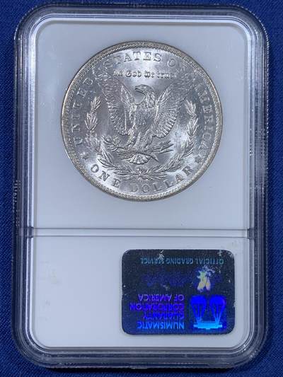 《竞宝斋》第430场 周日，周一，周二 3场连拍 （全场包邮） NGC MS63 美国1884年摩根银币，原光品相，搭配经典NGC小白盒，是收藏投资不二佳品