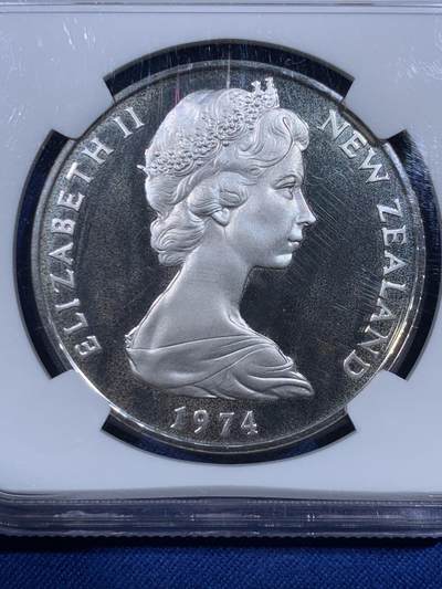 《竞宝斋》第430场 周日，周一，周二 3场连拍 （全场包邮） NGC PF67UC 新西兰1974年1元英联邦运动会精制纪念银币 28.28g 925银 发行量1.8w