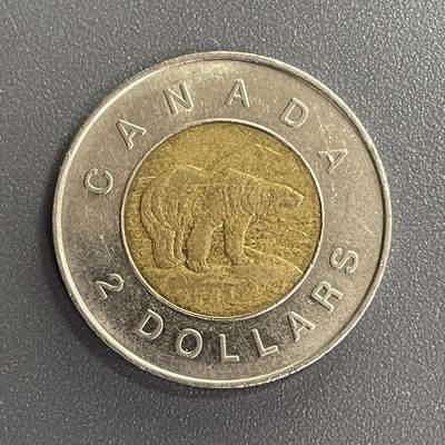 回流1019 - 加拿大🇨🇦1996年2加元双色币 北极熊