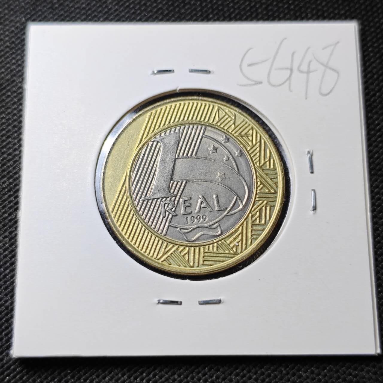 KK钱币收藏小铺  第356场  2月预留时间 周末发货  1999巴西1瑞尔双色币