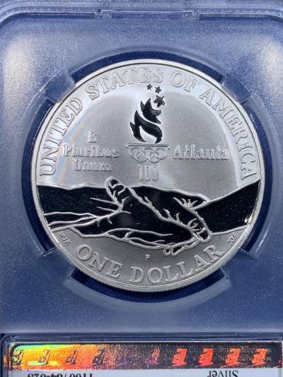 《竞宝斋》第430场 周日，周一，周二 3场连拍 （全场包邮） TQG PF67UC 美国1995年1元百年奥运-残奥会精制纪念银币 26.73g 900银