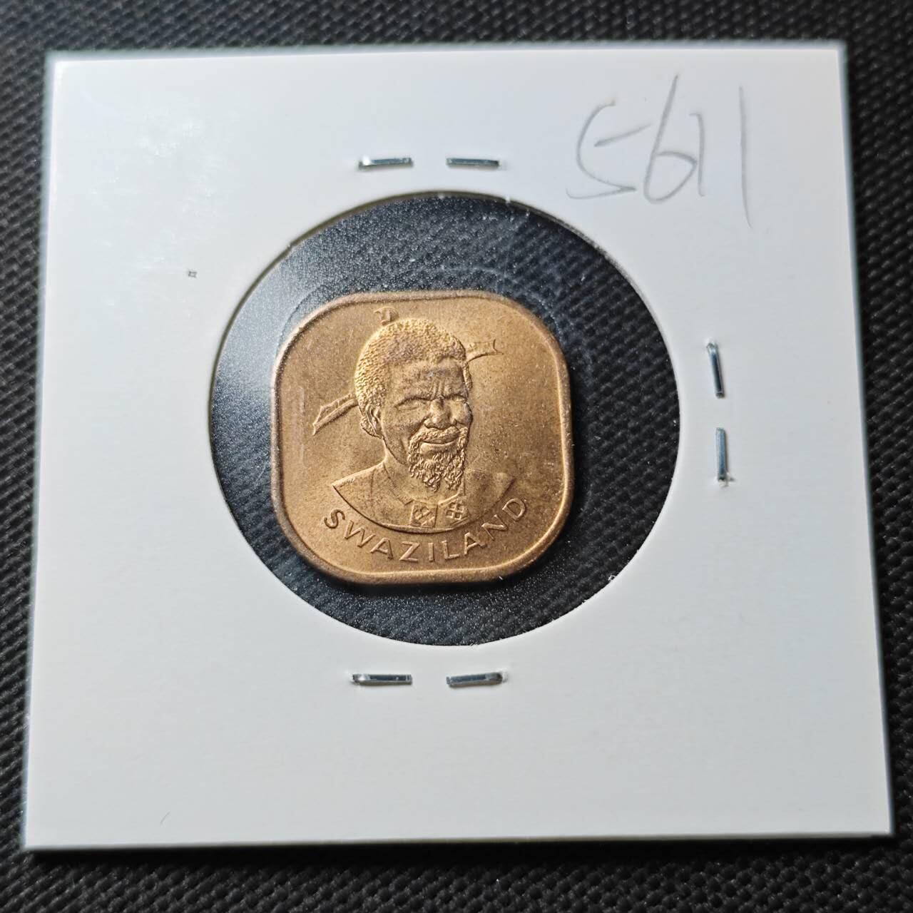 KK钱币收藏小铺  第356场  2月预留时间 周末发货  斯威士兰2分铜币 好品