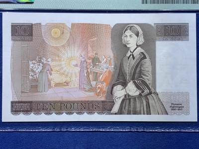 《竞宝斋》第430场 周日，周一，周二 3场连拍 （全场包邮） PMG 66EPQ 英国D序列 1984-86年10镑 青年女王和南丁格尔