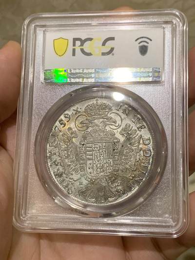 《竞宝斋》第430场 周日，周一，周二 3场连拍 （全场包邮） 唯一冠军分 PCGS MS62 奥地利帝国 1759 弗朗茨一世 泰勒大银币 数量极少 一般常见为他老婆 玛利亚特蕾莎 光度彩都足够好
