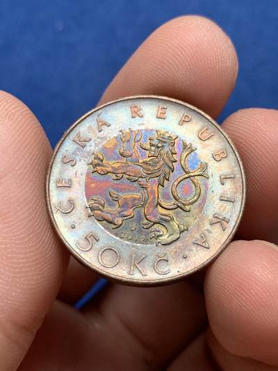 《竞宝斋》第430场 周日，周一，周二 3场连拍 （全场包邮） 捷克2012年50克朗双色币