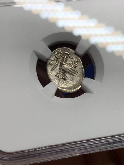 《竞宝斋》第430场 周日，周一，周二 3场连拍 （全场包邮） NGC AU53 柬埔寨1600-1860神鸟小鸟2PE银币