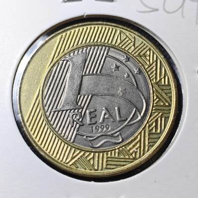 KK钱币收藏小铺  第356场  2月预留时间 周末发货 -  1999巴西1瑞尔双色币