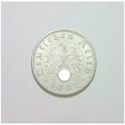 德国第三帝国1941年E版50芬尼 爽品 - 德国第三帝国1941年E版50芬尼 爽品