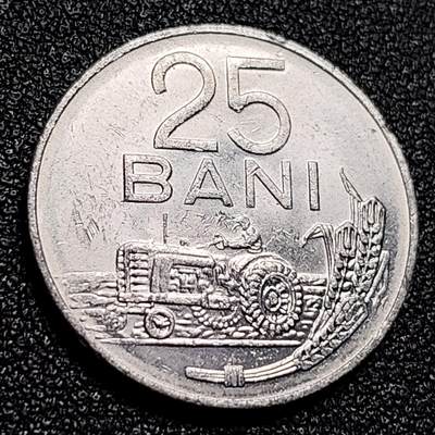 泉币菌-第116场-精品福利场 - 原光极美 拖拉机麦穗 罗马尼亚25巴尼镍包钢硬币 22.0毫米 3.38克