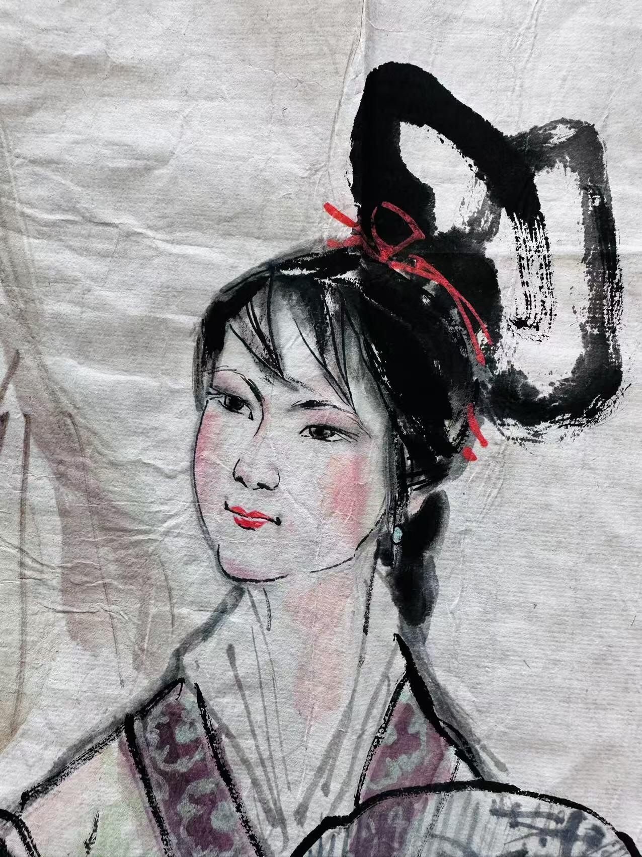 大连首届红藏暨第十一届全国连交会 连环画拍卖 江南春国画一幅  年代：79 3平尺 赠刘王斌 江南春
