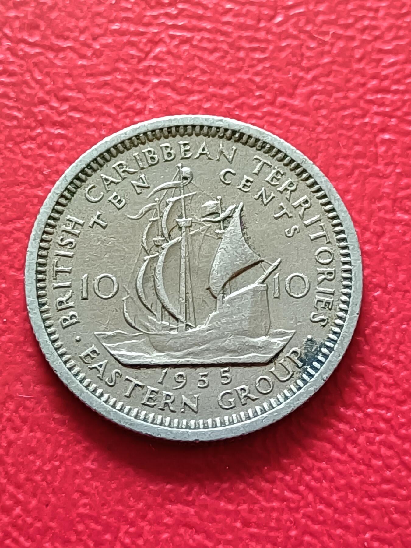 【云涧收藏】第七十三场 英属东加勒比1955年10分