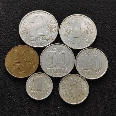 【全场包邮】纯粹捡漏拍470场（免费代拍第7场） - 德国民主德国各年份7枚套币