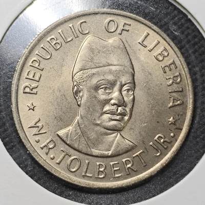 KK钱币收藏小铺  纪念币专场  2月预留时间 周末发货 -  1976利比里亚25分好品