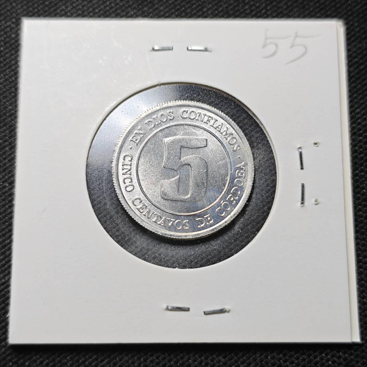 KK钱币收藏小铺  纪念币专场  2月预留时间 周末发货  1974尼加拉瓜5分