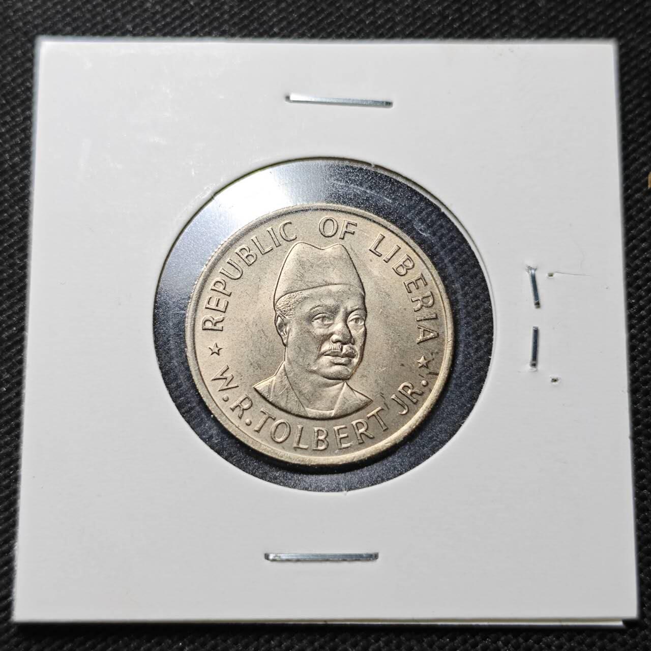 KK钱币收藏小铺  纪念币专场  2月预留时间 周末发货  1976利比里亚25分好品