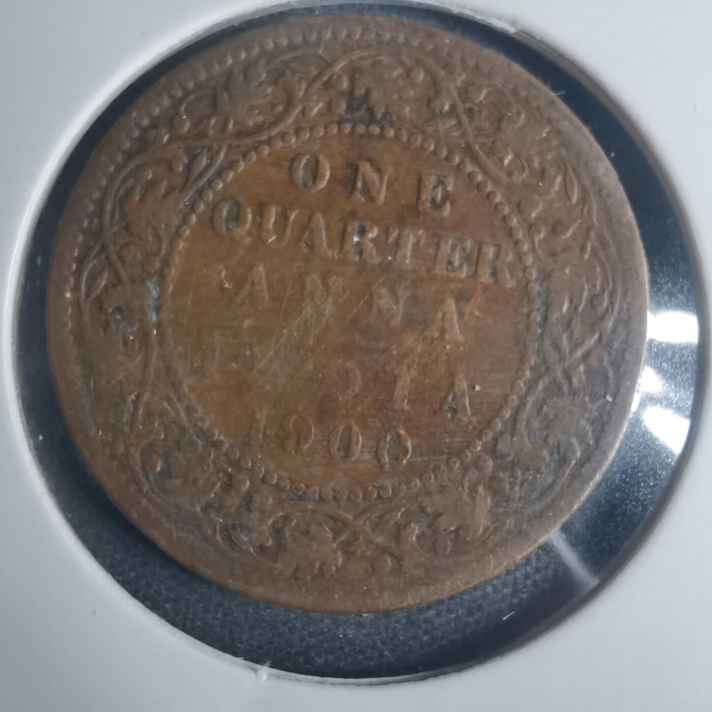 沼泽如烟--第881场 英属印度1900年四分之一卢比