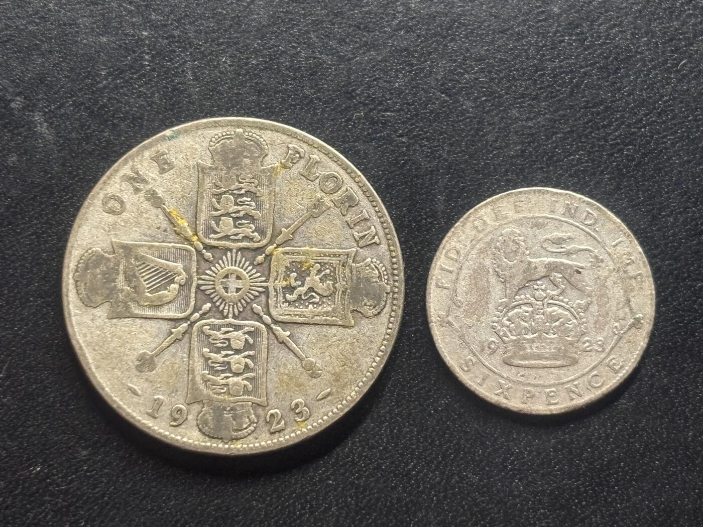 邮泉阁限时拍卖第三十二场 英国硬币专场（硬币在国外。请付邮费6元。） 英国乔治五世国王1923年2银