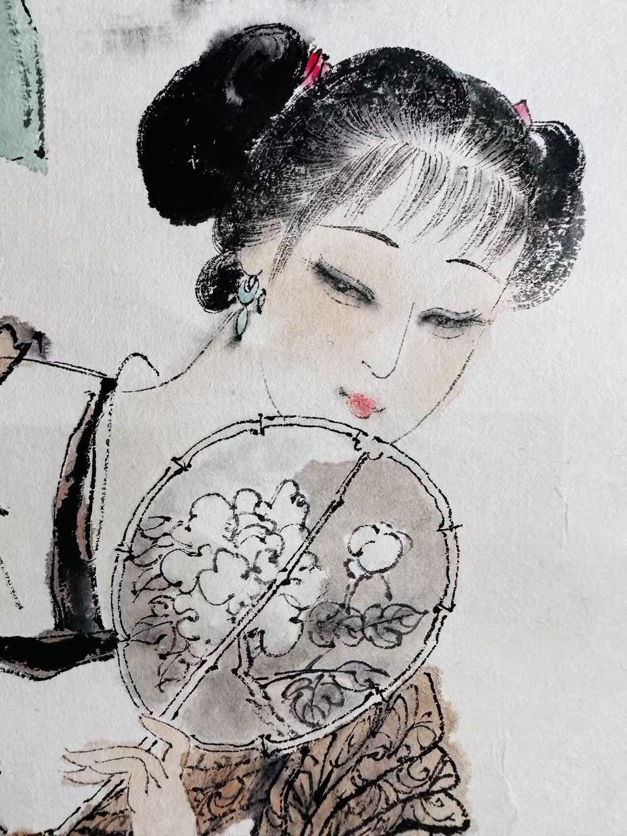 大连首届红藏暨第十一届全国连交会 连环画拍卖 韩敏国画一幅 年代：2006 3平尺   韩敏