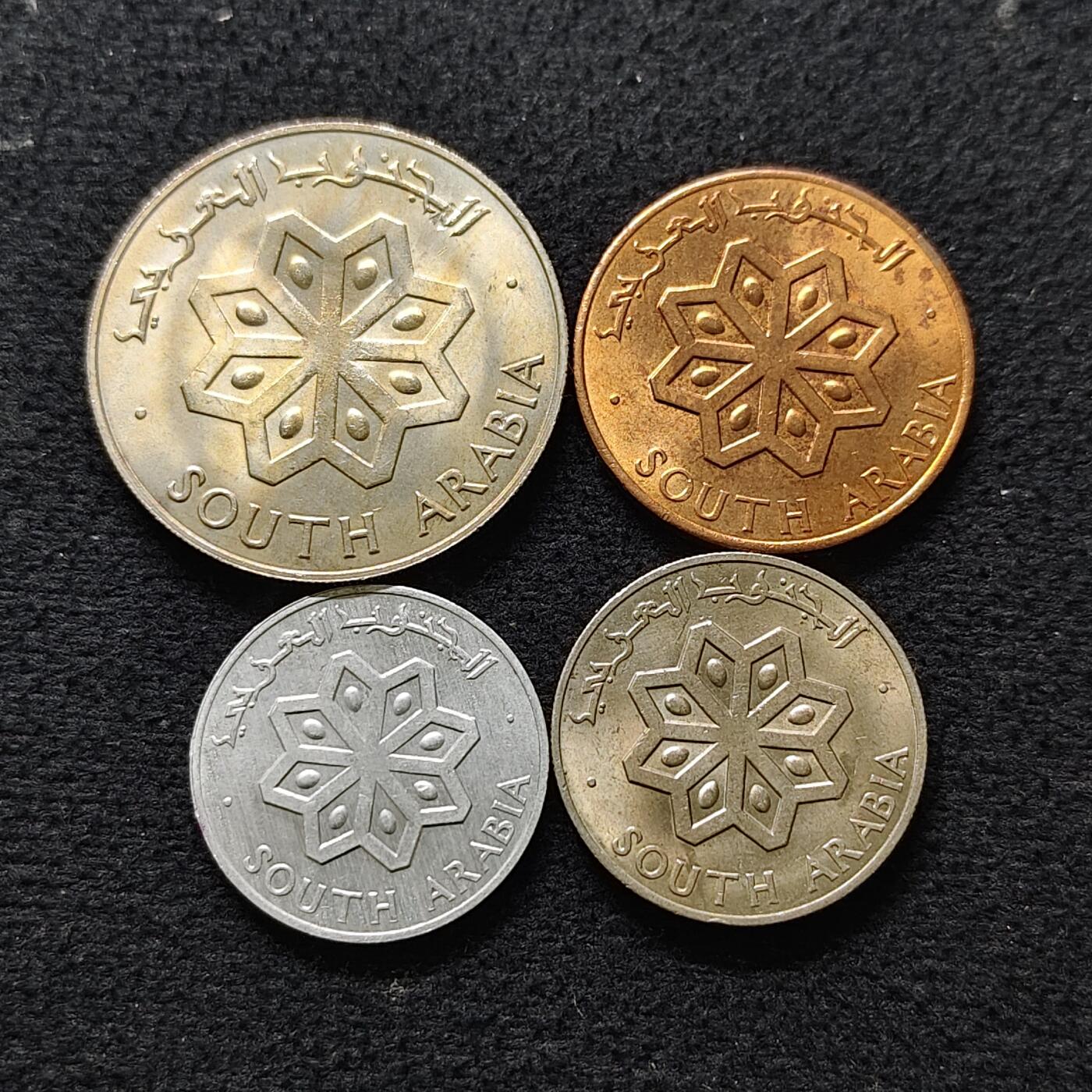 【全场包邮】纯粹捡漏拍470场（免费代拍第7场） 南阿拉伯1964年原光好品4枚套币