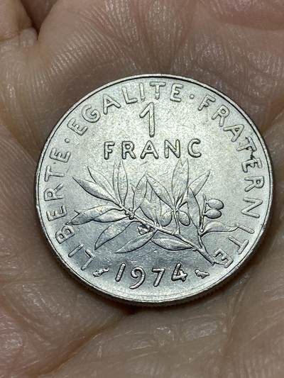 2025年第一百一十四场(总第一百四十场）外国好品散币(免佣金) - 法国🇫🇷1974年1法郎(猫头鹰标)