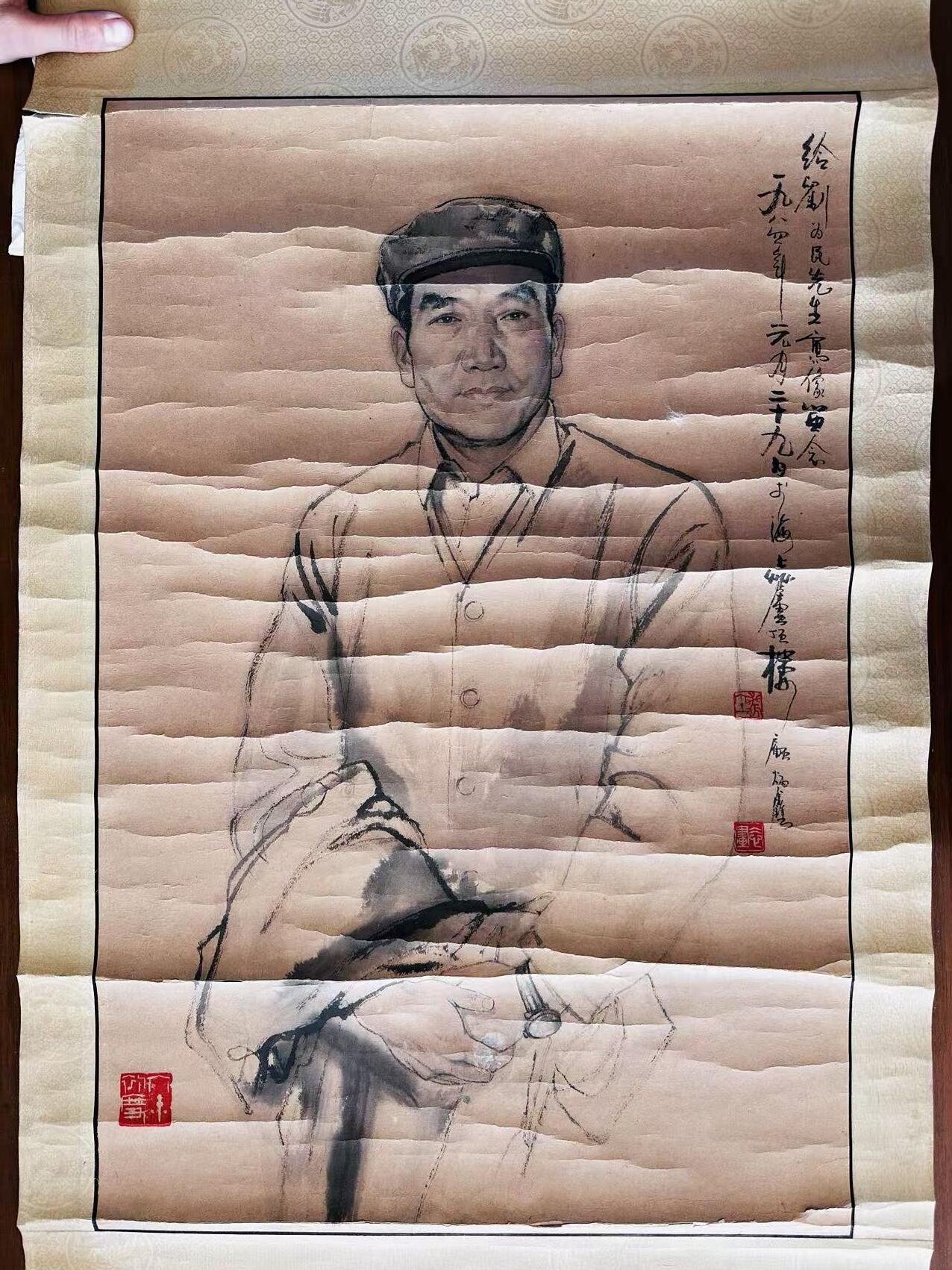 大连首届红藏暨第十一届全国连交会 连环画拍卖 顾炳鑫国画一幅  年代：84 3平尺  赠刘为民 顾炳鑫
