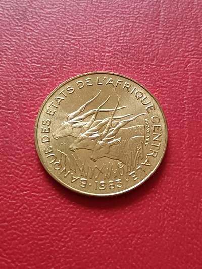 【云涧收藏】第七十三场 中非1983年10法朗，BU