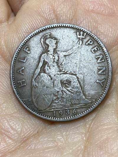 2025年第一百一十四场(总第一百四十场）外国好品散币(免佣金) - 英国🇬🇧1936年半便士(乔治五世逝世年，第三版关门年)