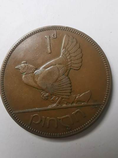 巨藏钱币限时古今中外散币场第一场10月22日20点30分结拍 - 爱尔兰1935年1便士铜币