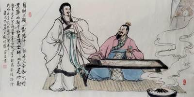 秋萤阁第27期 (10月22日周三晚上22点截拍，欢迎竞拍)  - 三国隆中对 林骧绘 68*138CM 宣纸画芯未装裱