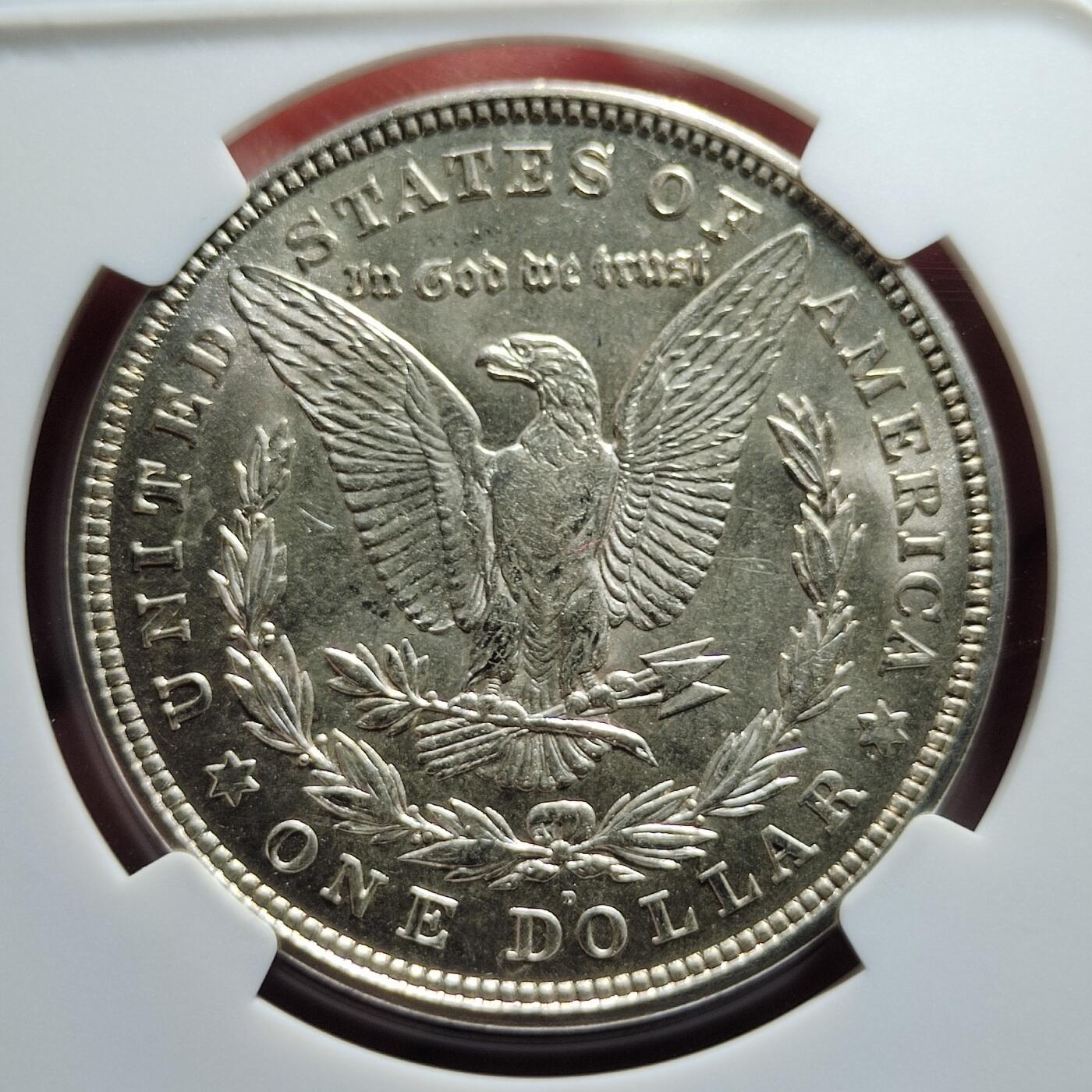 中外钱币第五场 NGC-MS63美国1921年摩根银币D版