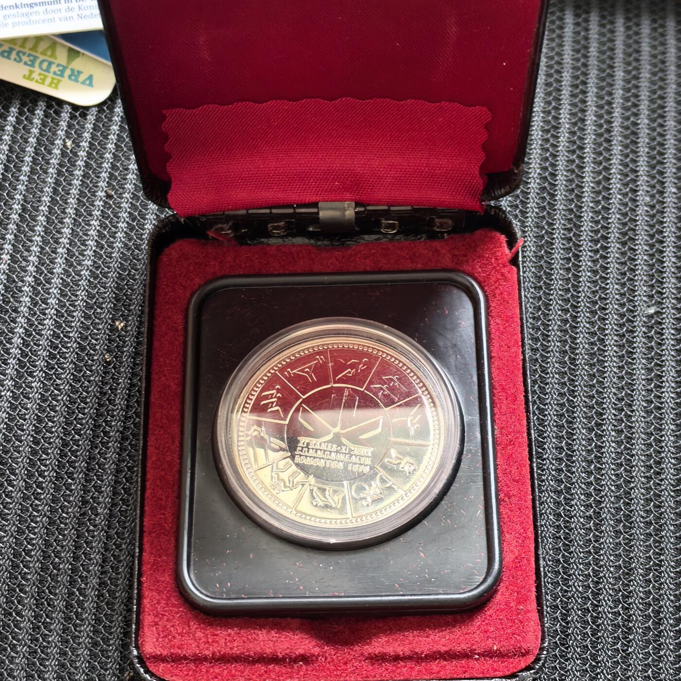 道一币馆币章第一百五十一场 原盒 加拿大1978年第十一届英联邦运动会类精制1元银币
