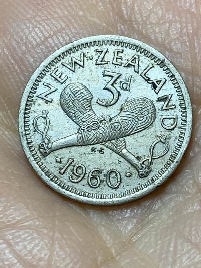2025年第一百一十四场(总第一百四十场）外国好品散币(免佣金) - 新西兰🇳🇿1960年3便士(伊丽莎白二世青年，第二版)