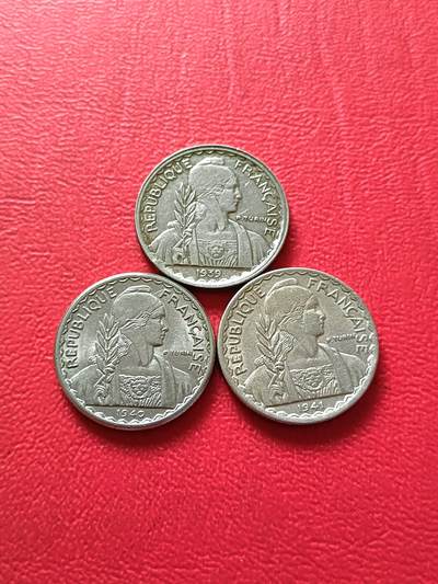 【云涧收藏】第七十三场 法属印支1939/40/41年10分3枚