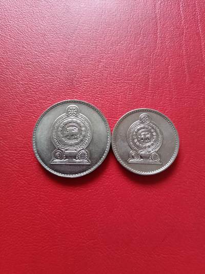 【云涧收藏】第七十三场 斯里兰卡1975年2枚，UNC