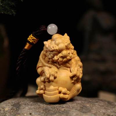 听雨轩（四）古玩杂相 - 黄杨木五帝貔貅实木木雕