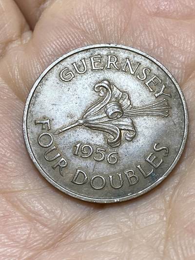 2025年第一百一十四场(总第一百四十场）外国好品散币(免佣金) - 英属根西岛🇬🇬1956年4道布(伊丽莎白二世时期，历史最后一版4道布)