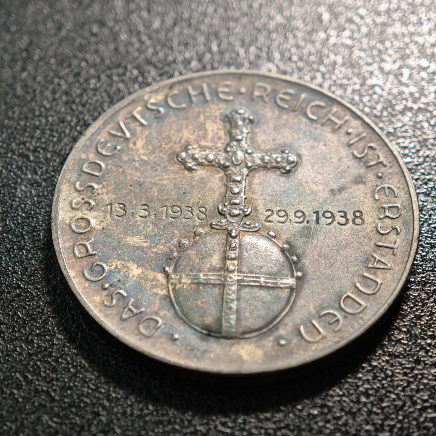 【德藏】世界币章拍卖第150期（拍品征集中~欢迎藏友联系） 1938年 德国第三帝国元首吞并奥地利纪念银章 直径约：36.1mm；重约：21.7g（原图请联系客服）
